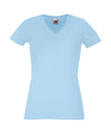 Red - Lady-fit v-neck tee T-Shirts Fruit of the Loom Women's Fashion Schoolwear Centres