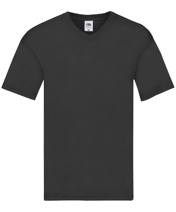 Black* - Original v-neck T T-Shirts Fruit of the Loom Plus Sizes, T-Shirts & Vests Schoolwear Centres