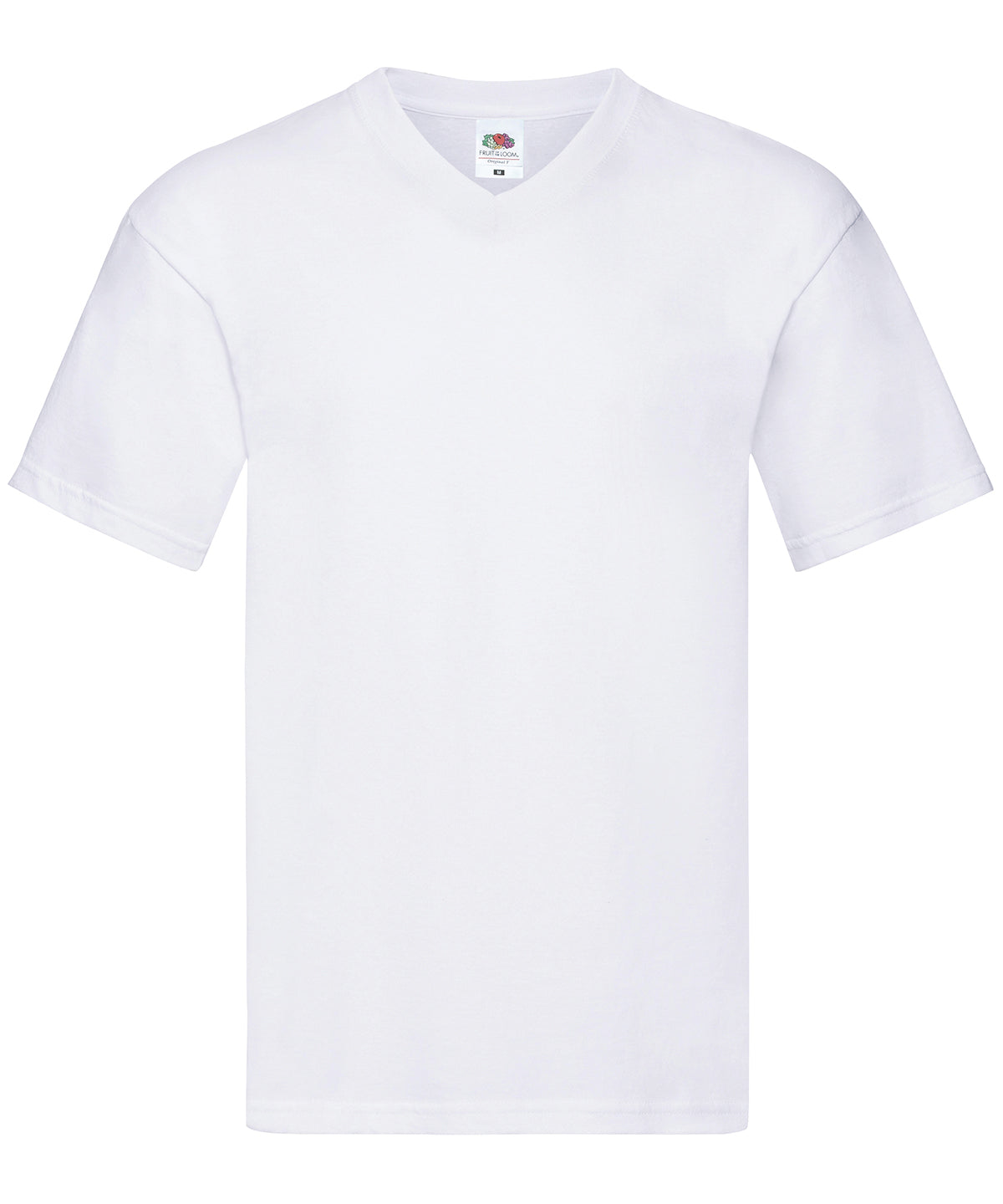 White* - Original v-neck T T-Shirts Fruit of the Loom Plus Sizes, T-Shirts & Vests Schoolwear Centres