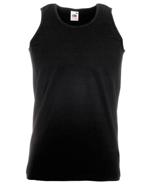 Black* - Valueweight athletic vest Vests Fruit of the Loom Must Haves, T-Shirts & Vests Schoolwear Centres