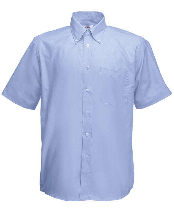 Oxford Blue - Oxford short sleeve shirt Shirts Fruit of the Loom Must Haves, Plus Sizes, Shirts & Blouses, Workwear Schoolwear Centres