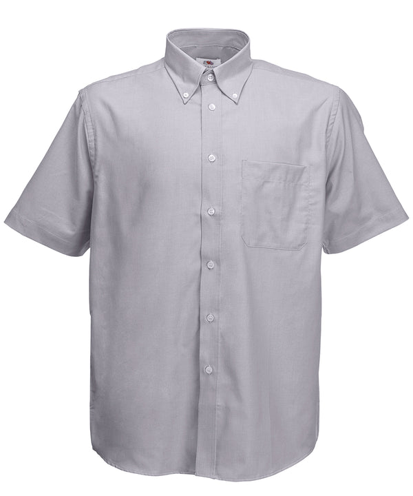 Oxford Grey - Oxford short sleeve shirt Shirts Fruit of the Loom Must Haves, Plus Sizes, Shirts & Blouses, Workwear Schoolwear Centres