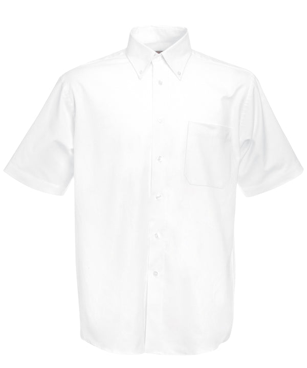 White - Oxford short sleeve shirt Shirts Fruit of the Loom Must Haves, Plus Sizes, Shirts & Blouses, Workwear Schoolwear Centres