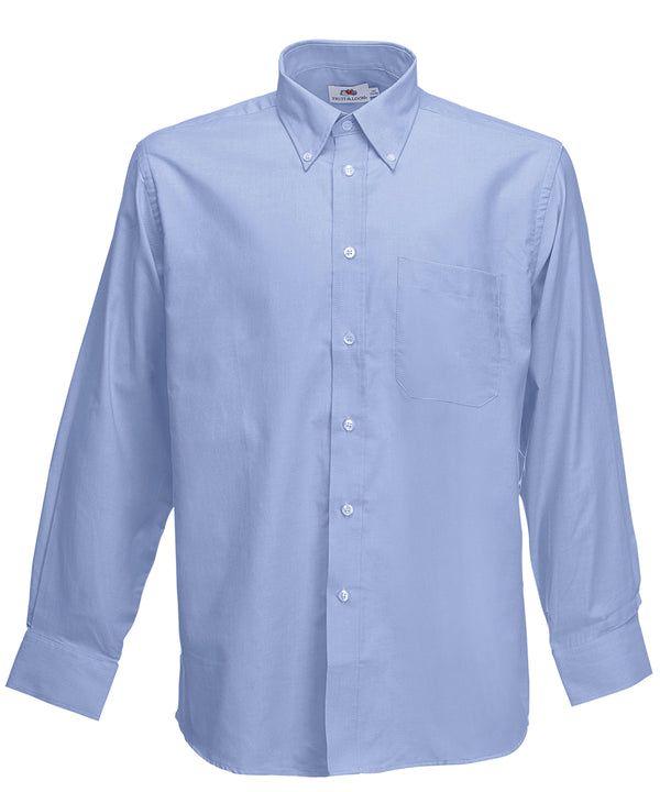 Oxford Blue - Oxford long sleeve shirt Shirts Fruit of the Loom Must Haves, Plus Sizes, Shirts & Blouses, Workwear Schoolwear Centres