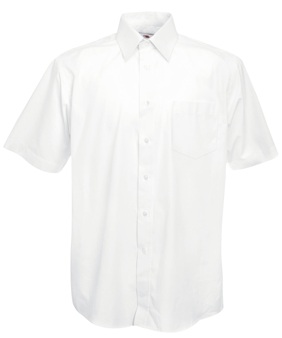 White - Poplin short sleeve shirt Shirts Fruit of the Loom Plus Sizes, Shirts & Blouses, Workwear Schoolwear Centres