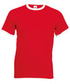 Red/White - Ringer T T-Shirts Fruit of the Loom Must Haves, T-Shirts & Vests Schoolwear Centres