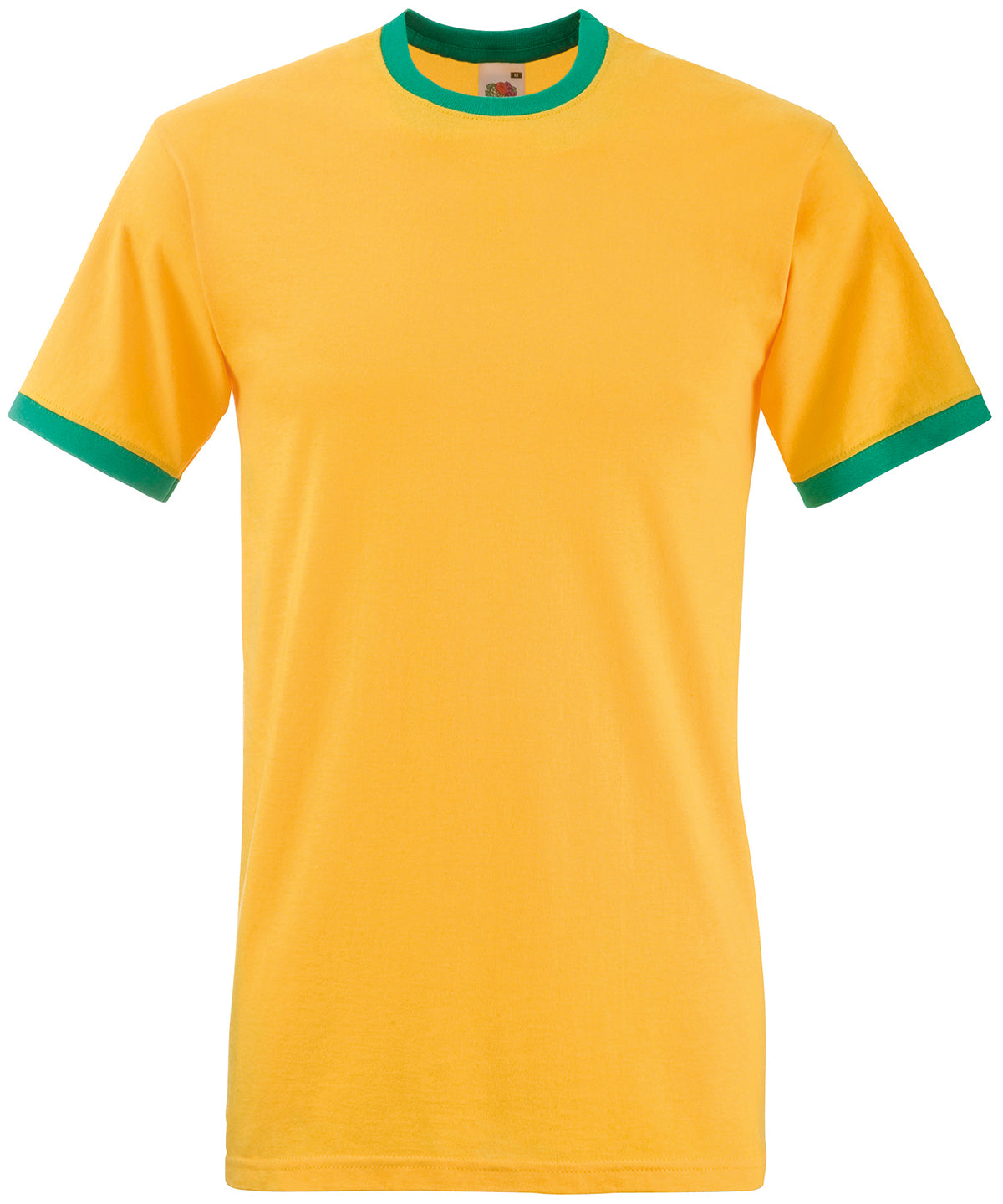 Sunflower/Kelly Green - Ringer T T-Shirts Fruit of the Loom Must Haves, T-Shirts & Vests Schoolwear Centres