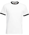 White/Black - Ringer T T-Shirts Fruit of the Loom Must Haves, T-Shirts & Vests Schoolwear Centres