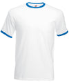 White/Royal Blue - Ringer T T-Shirts Fruit of the Loom Must Haves, T-Shirts & Vests Schoolwear Centres