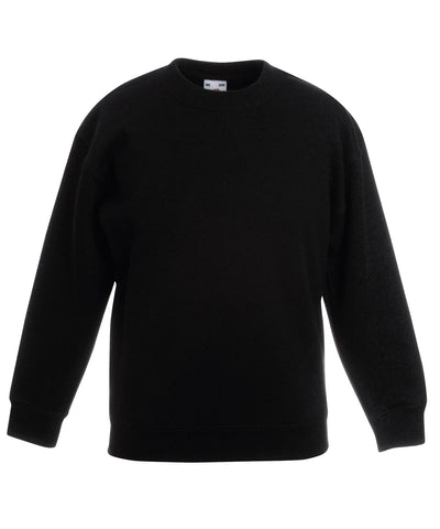 Black - Kids classic set-in sweatshirt Sweatshirts Fruit of the Loom Back to Education, Junior, Must Haves, Sweatshirts Schoolwear Centres
