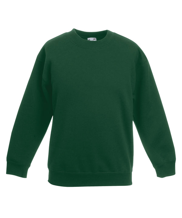 Bottle Green - Kids classic set-in sweatshirt Sweatshirts Fruit of the Loom Back to Education, Junior, Must Haves, Sweatshirts Schoolwear Centres