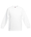 White - Kids classic set-in sweatshirt Sweatshirts Fruit of the Loom Back to Education, Junior, Must Haves, Sweatshirts Schoolwear Centres