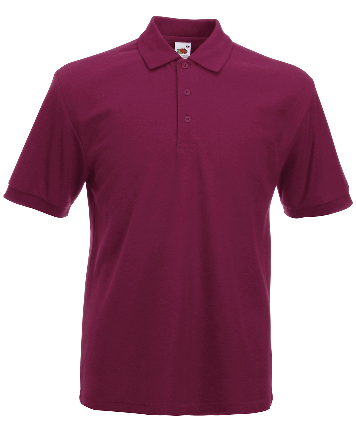 Burgundy - Heavyweight 65/35 polo Polos Fruit of the Loom Fruit of the Loom Polos, Must Haves, Plus Sizes, Polos & Casual Schoolwear Centres