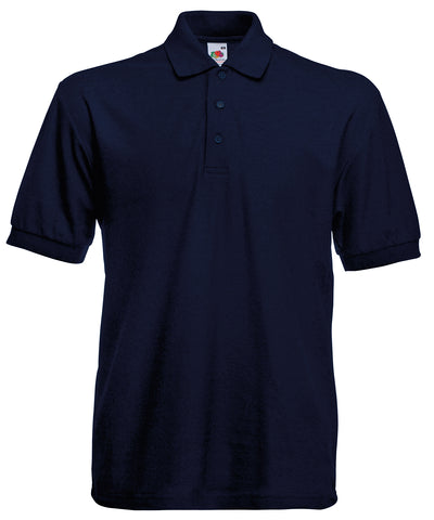 Deep Navy - Heavyweight 65/35 polo Polos Fruit of the Loom Fruit of the Loom Polos, Must Haves, Plus Sizes, Polos & Casual Schoolwear Centres
