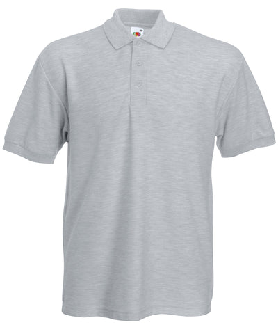 Heather Grey* - Heavyweight 65/35 polo Polos Fruit of the Loom Fruit of the Loom Polos, Must Haves, Plus Sizes, Polos & Casual Schoolwear Centres