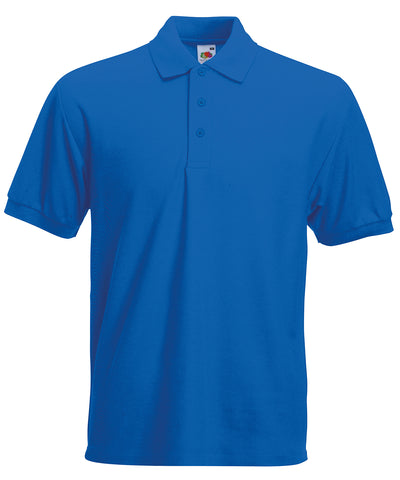 Royal Blue - Heavyweight 65/35 polo Polos Fruit of the Loom Fruit of the Loom Polos, Must Haves, Plus Sizes, Polos & Casual Schoolwear Centres