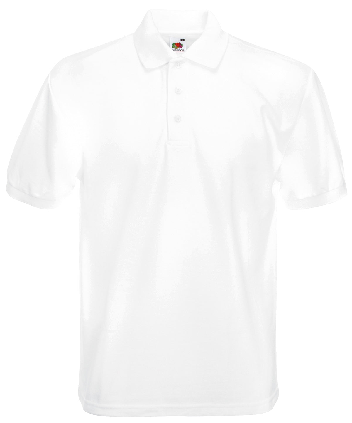 White* - Heavyweight 65/35 polo Polos Fruit of the Loom Fruit of the Loom Polos, Must Haves, Plus Sizes, Polos & Casual Schoolwear Centres