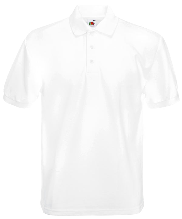 White* - Heavyweight 65/35 polo Polos Fruit of the Loom Fruit of the Loom Polos, Must Haves, Plus Sizes, Polos & Casual Schoolwear Centres