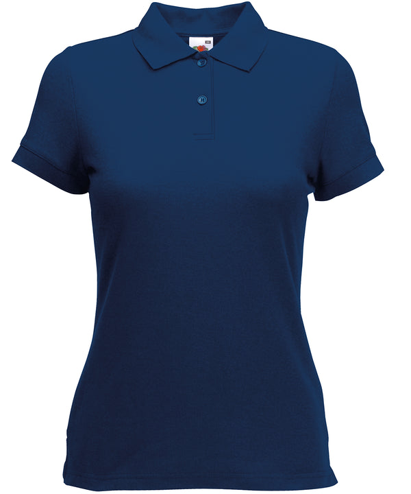 Navy - Women's 65/35 polo Polos Fruit of the Loom Fruit of the Loom Polos, Must Haves, Polos & Casual, Polos safe to wash at 60 degrees, Women's Fashion Schoolwear Centres