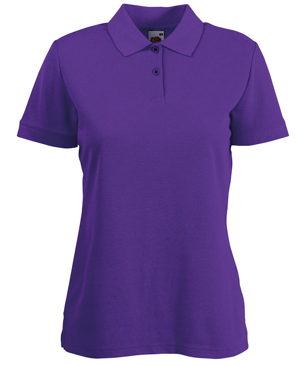 Purple - Women's 65/35 polo Polos Fruit of the Loom Fruit of the Loom Polos, Must Haves, Polos & Casual, Polos safe to wash at 60 degrees, Women's Fashion Schoolwear Centres