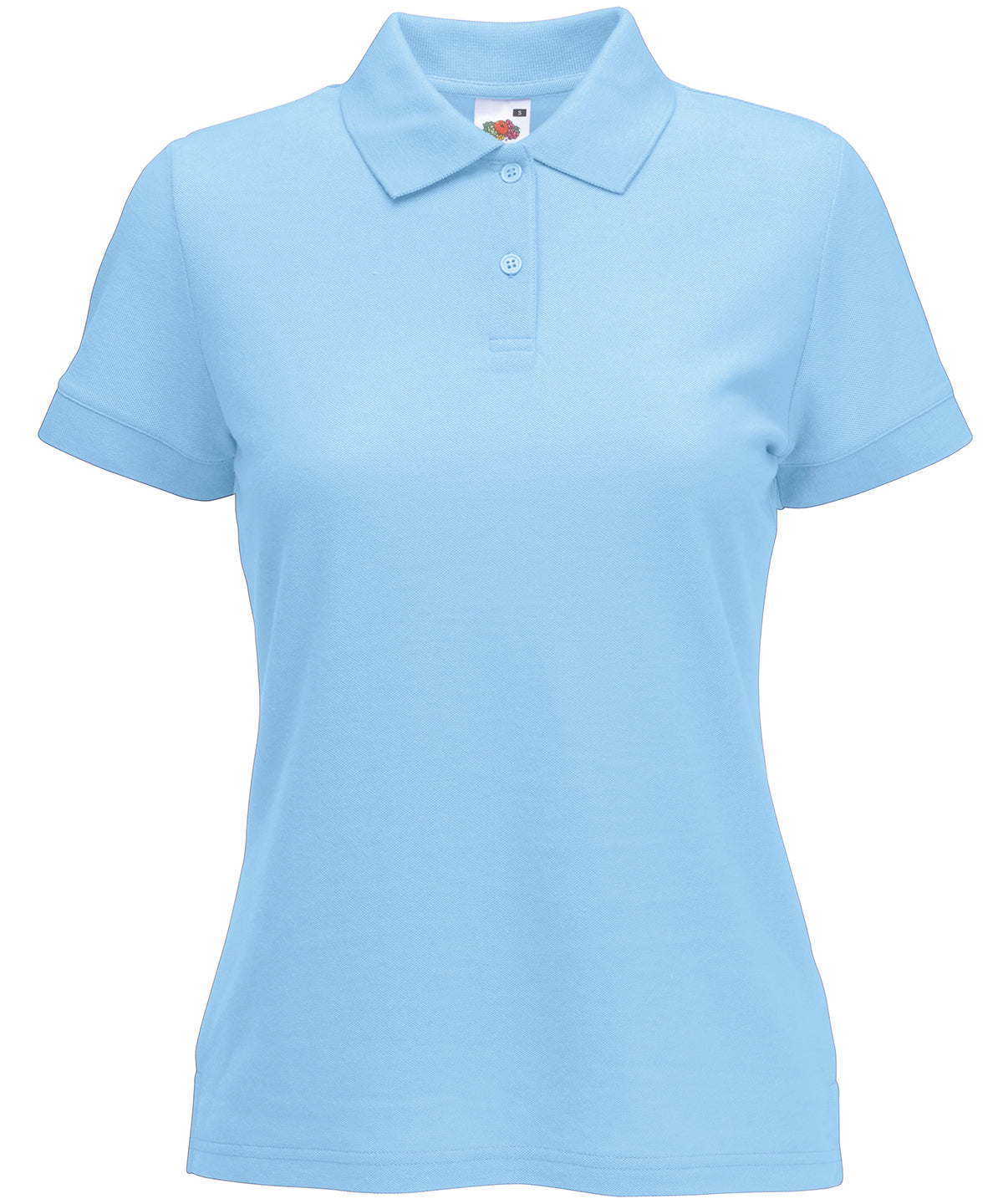 Sky Blue - Women's 65/35 polo Polos Fruit of the Loom Fruit of the Loom Polos, Must Haves, Polos & Casual, Polos safe to wash at 60 degrees, Women's Fashion Schoolwear Centres