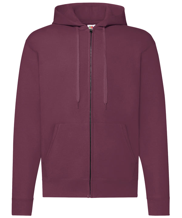 Burgundy - Classic 80/20 hooded sweatshirt jacket Hoodies Fruit of the Loom Hoodies, Must Haves, New Sizes for 2021, Plus Sizes, Price Lock, Sports & Leisure Schoolwear Centres