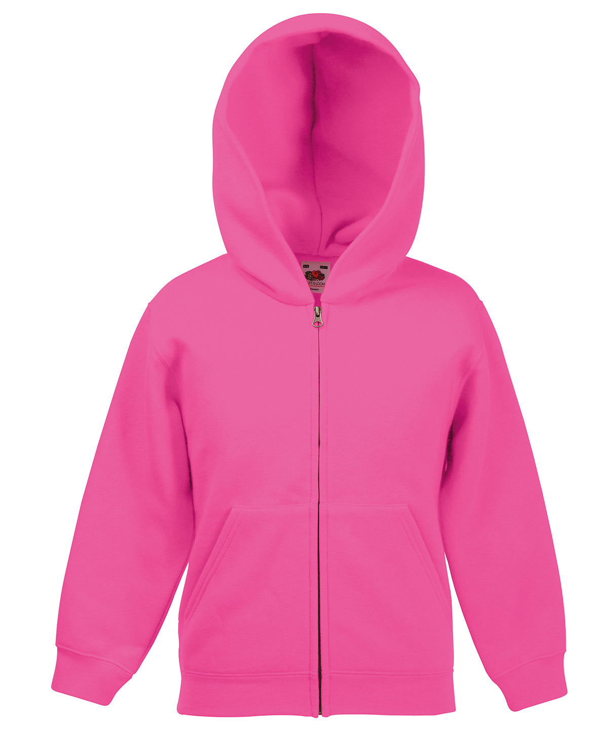 Fuchsia - Kids classic hooded sweatshirt jacket Hoodies Fruit of the Loom Hoodies, Junior, Must Haves Schoolwear Centres