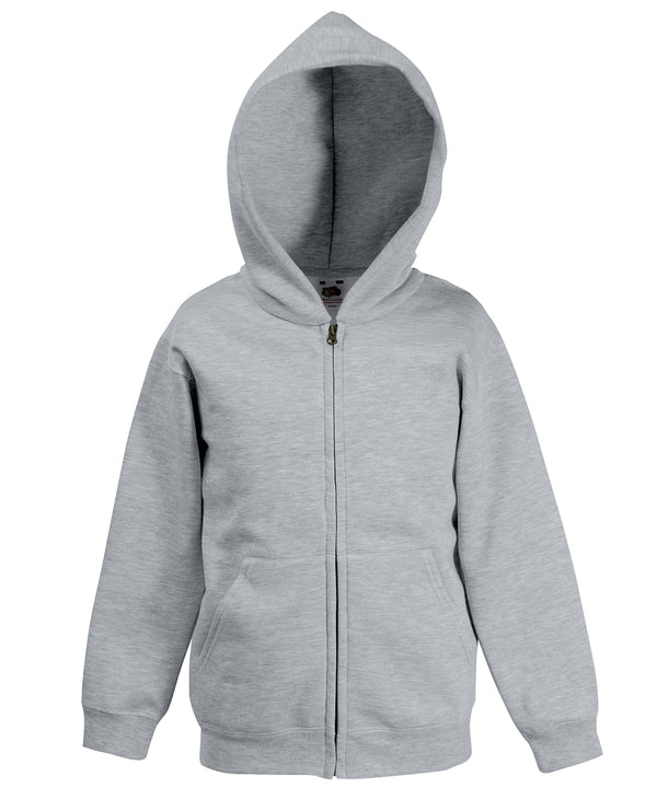 Heather Grey - Kids classic hooded sweatshirt jacket Hoodies Fruit of the Loom Hoodies, Junior, Must Haves Schoolwear Centres