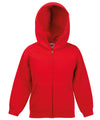 Red - Kids classic hooded sweatshirt jacket Hoodies Fruit of the Loom Hoodies, Junior, Must Haves Schoolwear Centres