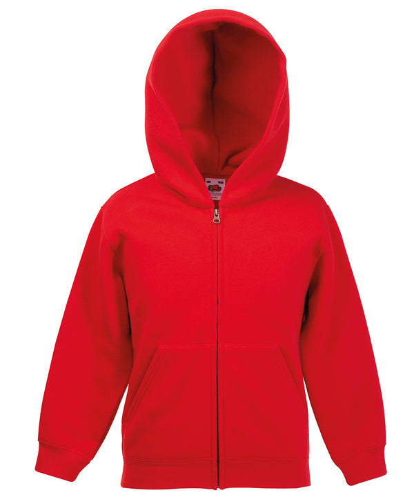 Red - Kids classic hooded sweatshirt jacket Hoodies Fruit of the Loom Hoodies, Junior, Must Haves Schoolwear Centres