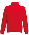 Red - Classic 80/20 zip neck sweatshirt Sweatshirts Fruit of the Loom Must Haves, New Sizes for 2021, Plus Sizes, Sweatshirts Schoolwear Centres