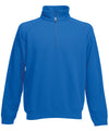 Royal Blue - Classic 80/20 zip neck sweatshirt Sweatshirts Fruit of the Loom Must Haves, New Sizes for 2021, Plus Sizes, Sweatshirts Schoolwear Centres