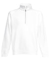 White - Classic 80/20 zip neck sweatshirt Sweatshirts Fruit of the Loom Must Haves, New Sizes for 2021, Plus Sizes, Sweatshirts Schoolwear Centres