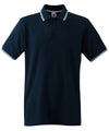 Deep Navy/White - Tipped polo Polos Fruit of the Loom Must Haves, Plus Sizes, Polos & Casual Schoolwear Centres