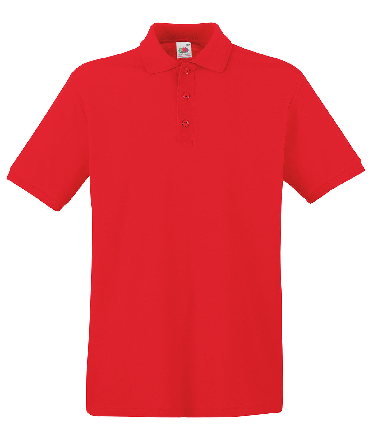 Red - Premium polo Polos Fruit of the Loom 2022 Spring Edit, Fruit of the Loom Polos, Must Haves, New Colours For 2022, Plus Sizes, Polos & Casual, Raladeal - Recently Added Schoolwear Centres