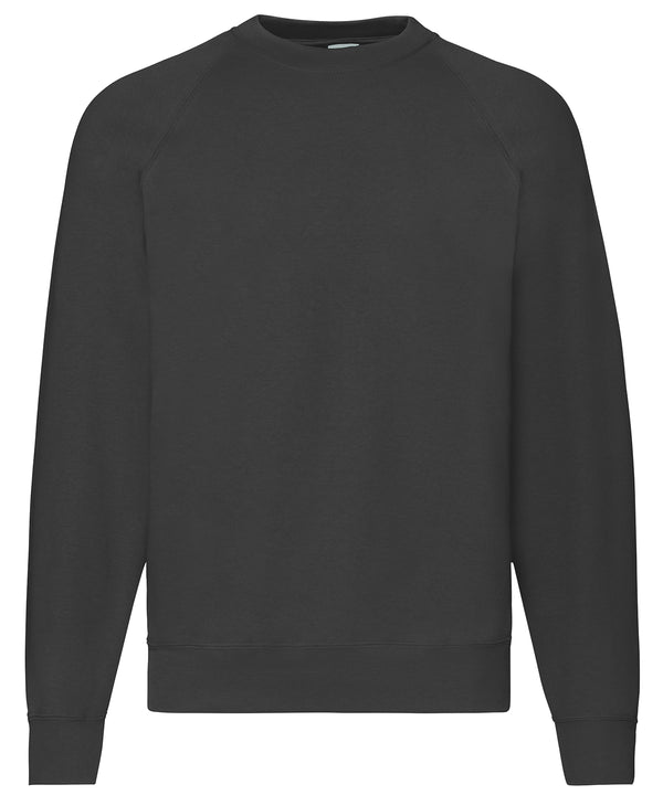 Black*† - Classic 80/20 raglan sweatshirt Sweatshirts Fruit of the Loom Co-ords, Must Haves, New Colours for 2023, New Sizes for 2021, Plus Sizes, Price Lock, Sweatshirts Schoolwear Centres