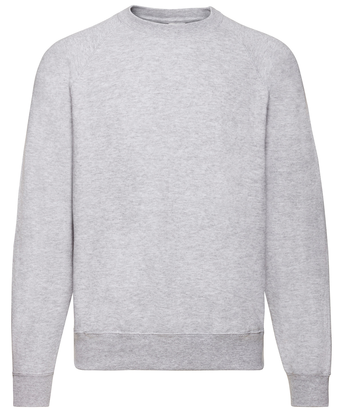 Heather Grey*† - Classic 80/20 raglan sweatshirt Sweatshirts Fruit of the Loom Co-ords, Must Haves, New Colours for 2023, New Sizes for 2021, Plus Sizes, Price Lock, Sweatshirts Schoolwear Centres