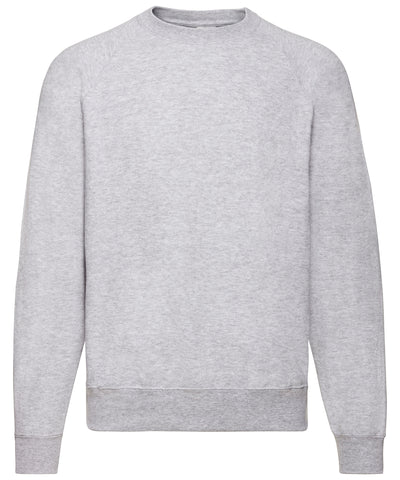Heather Grey*† - Classic 80/20 raglan sweatshirt Sweatshirts Fruit of the Loom Co-ords, Must Haves, New Colours for 2023, New Sizes for 2021, Plus Sizes, Price Lock, Sweatshirts Schoolwear Centres