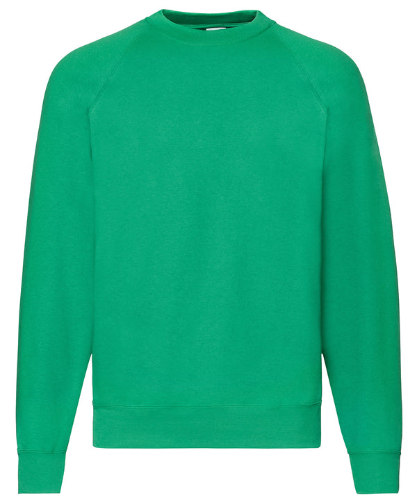 Kelly Green - Classic 80/20 raglan sweatshirt Sweatshirts Fruit of the Loom Co-ords, Must Haves, New Colours for 2023, New Sizes for 2021, Plus Sizes, Price Lock, Sweatshirts Schoolwear Centres