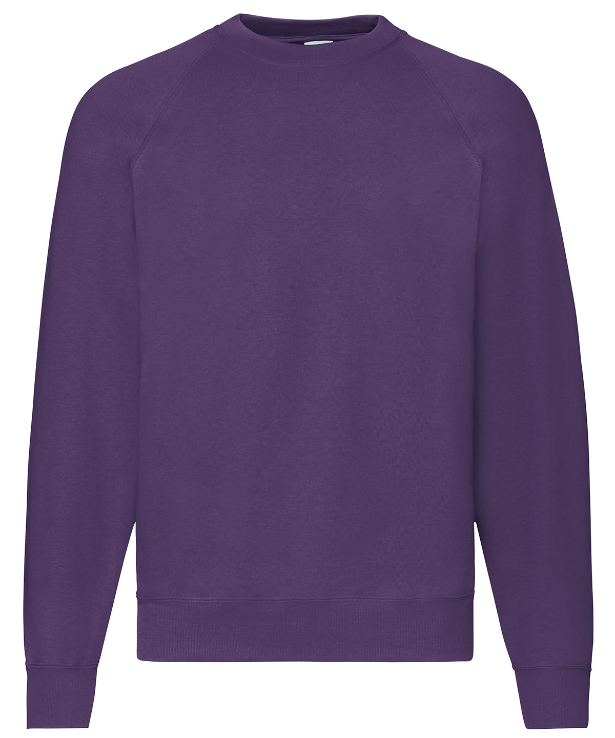 Purple - Classic 80/20 raglan sweatshirt Sweatshirts Fruit of the Loom Co-ords, Must Haves, New Colours for 2023, New Sizes for 2021, Plus Sizes, Price Lock, Sweatshirts Schoolwear Centres