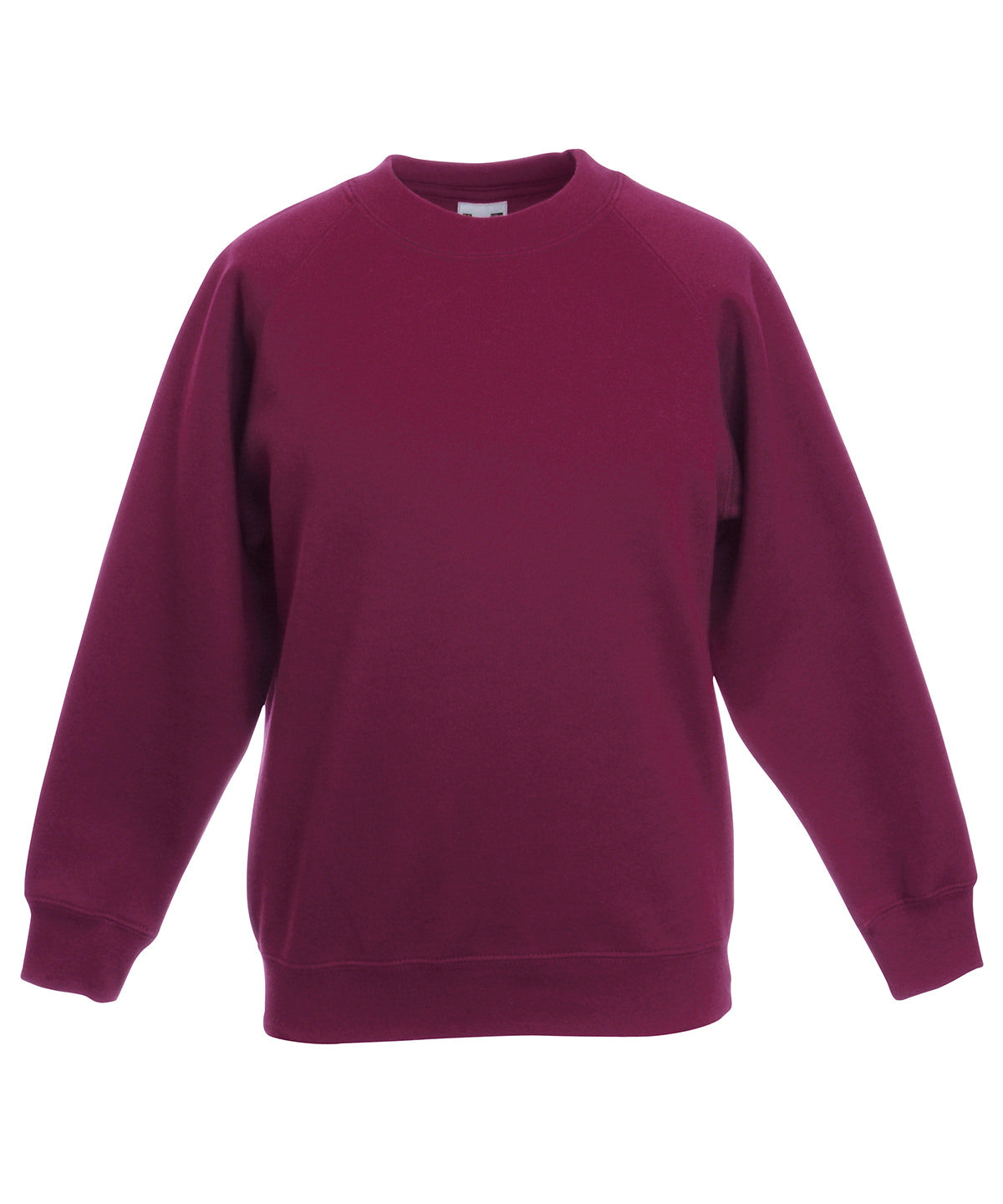 Burgundy - Kids classic raglan sweatshirt Sweatshirts Fruit of the Loom Back to Education, Junior, Must Haves, Sweatshirts Schoolwear Centres