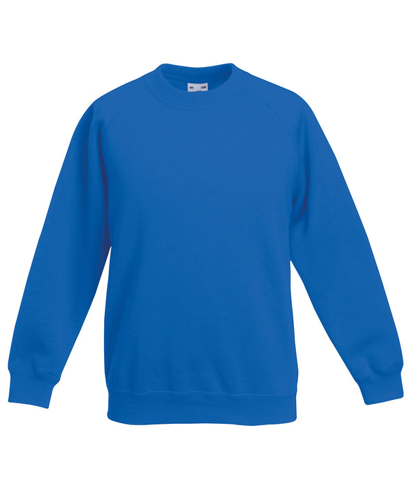 Royal Blue - Kids classic raglan sweatshirt Sweatshirts Fruit of the Loom Back to Education, Junior, Must Haves, Sweatshirts Schoolwear Centres