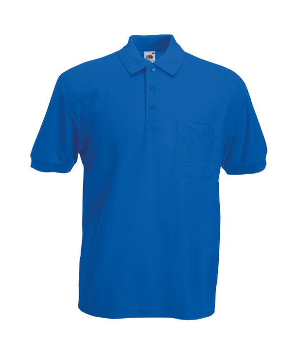 Royal Blue - 65/35 pocket polo Polos Fruit of the Loom Plus Sizes, Polos & Casual, Sports & Leisure Schoolwear Centres