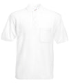 White - 65/35 pocket polo Polos Fruit of the Loom Plus Sizes, Polos & Casual, Sports & Leisure Schoolwear Centres