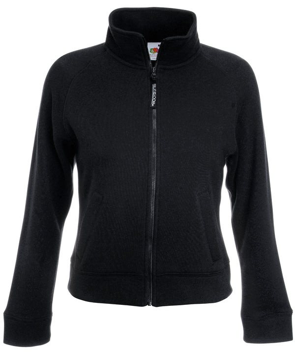 Black - Women's premium 70/30 sweatshirt jacket Sweatshirts Fruit of the Loom Sweatshirts Schoolwear Centres