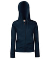 Deep Navy - Women's premium 70/30 hooded sweatshirt jacket Hoodies Fruit of the Loom Hoodies, Must Haves Schoolwear Centres