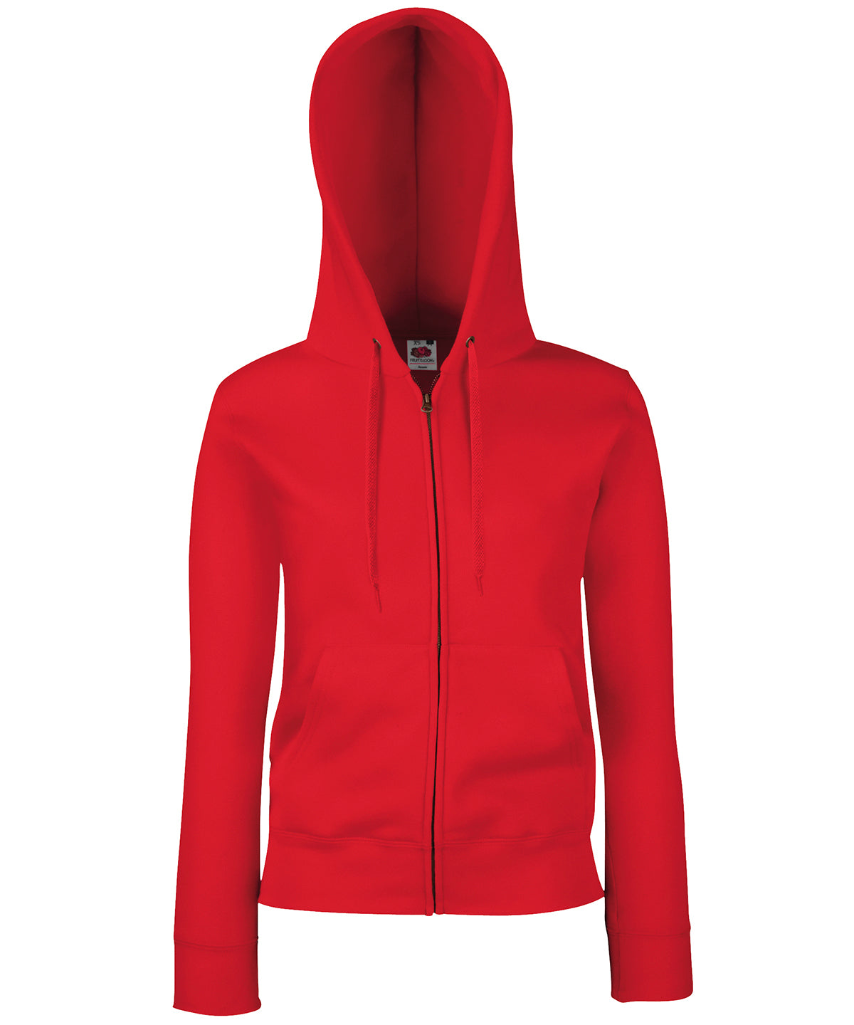 Red - Women's premium 70/30 hooded sweatshirt jacket Hoodies Fruit of the Loom Hoodies, Must Haves Schoolwear Centres