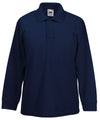 Deep Navy - Kids long sleeve 65/35 polo Polos Fruit of the Loom Junior, Must Haves, Polos & Casual Schoolwear Centres