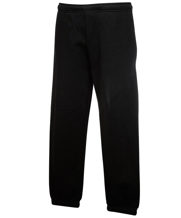 Black - Kids classic elasticated cuff jog pants Sweatpants Fruit of the Loom Joggers, Junior, Must Haves Schoolwear Centres