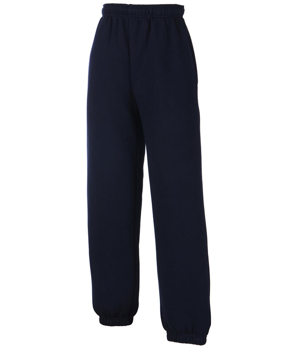Deep Navy - Kids classic elasticated cuff jog pants Sweatpants Fruit of the Loom Joggers, Junior, Must Haves Schoolwear Centres